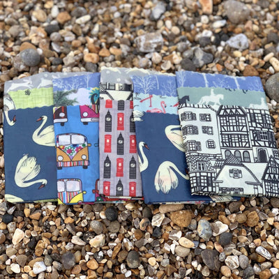 Three 25cm beeswax food wraps, plastic free alternative to cling film - Swizzle and friends